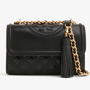 TORY BURCH - Fleming small convertible shoulder bag, Black